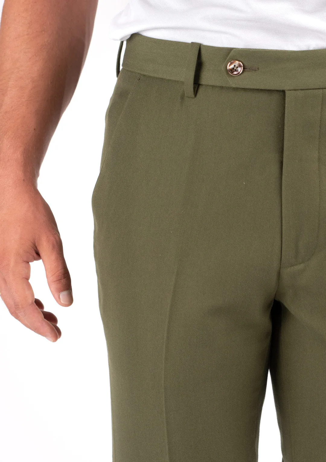 Olive Cotton Pants