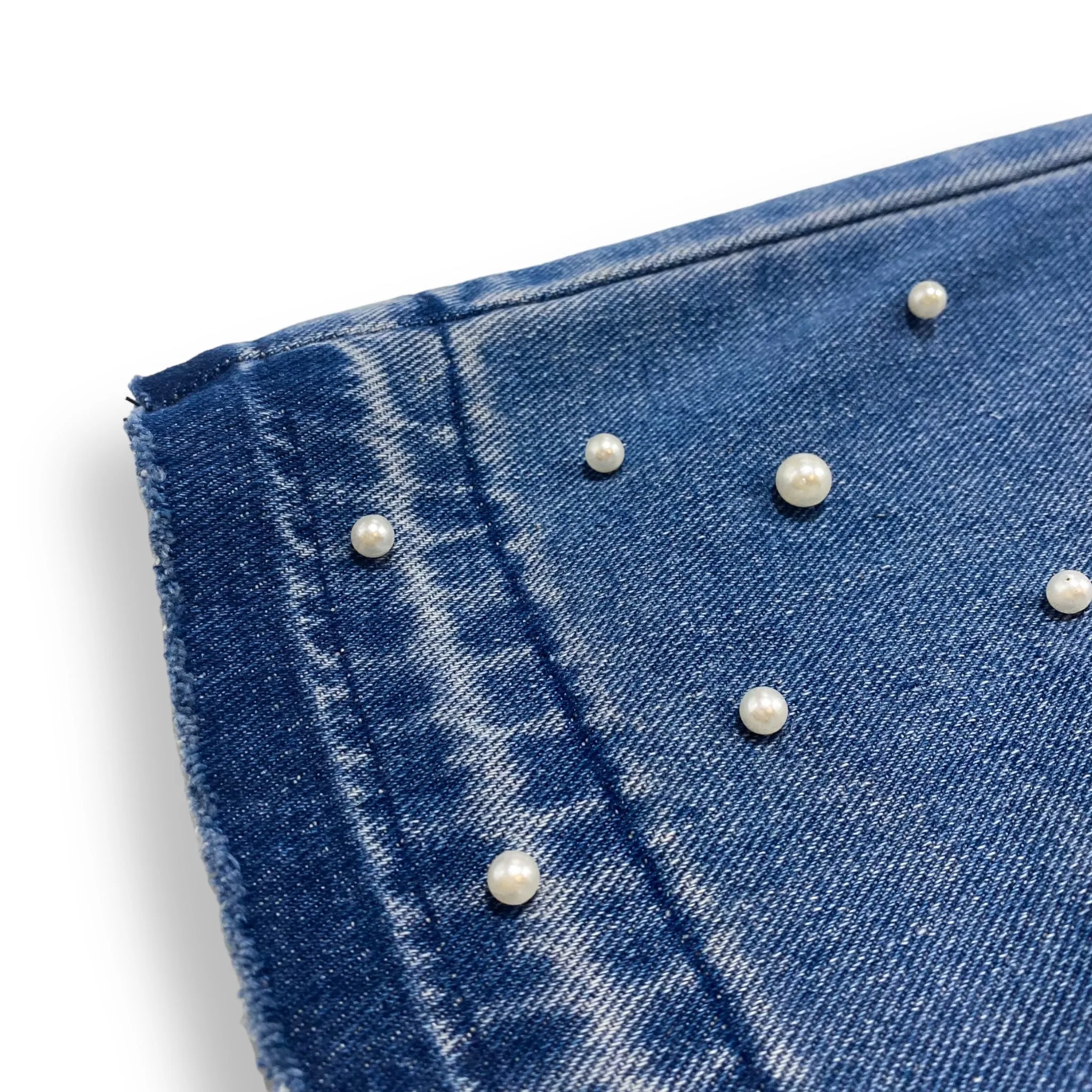 Pearl Stud Wide Jeans