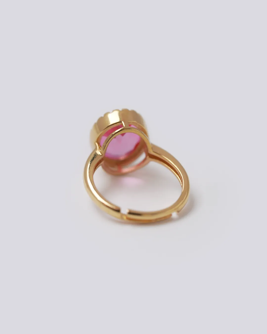 Pink Spinel Claw Ring