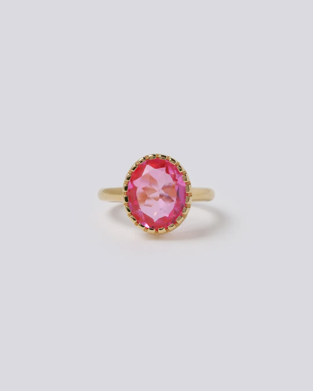 Pink Spinel Claw Ring