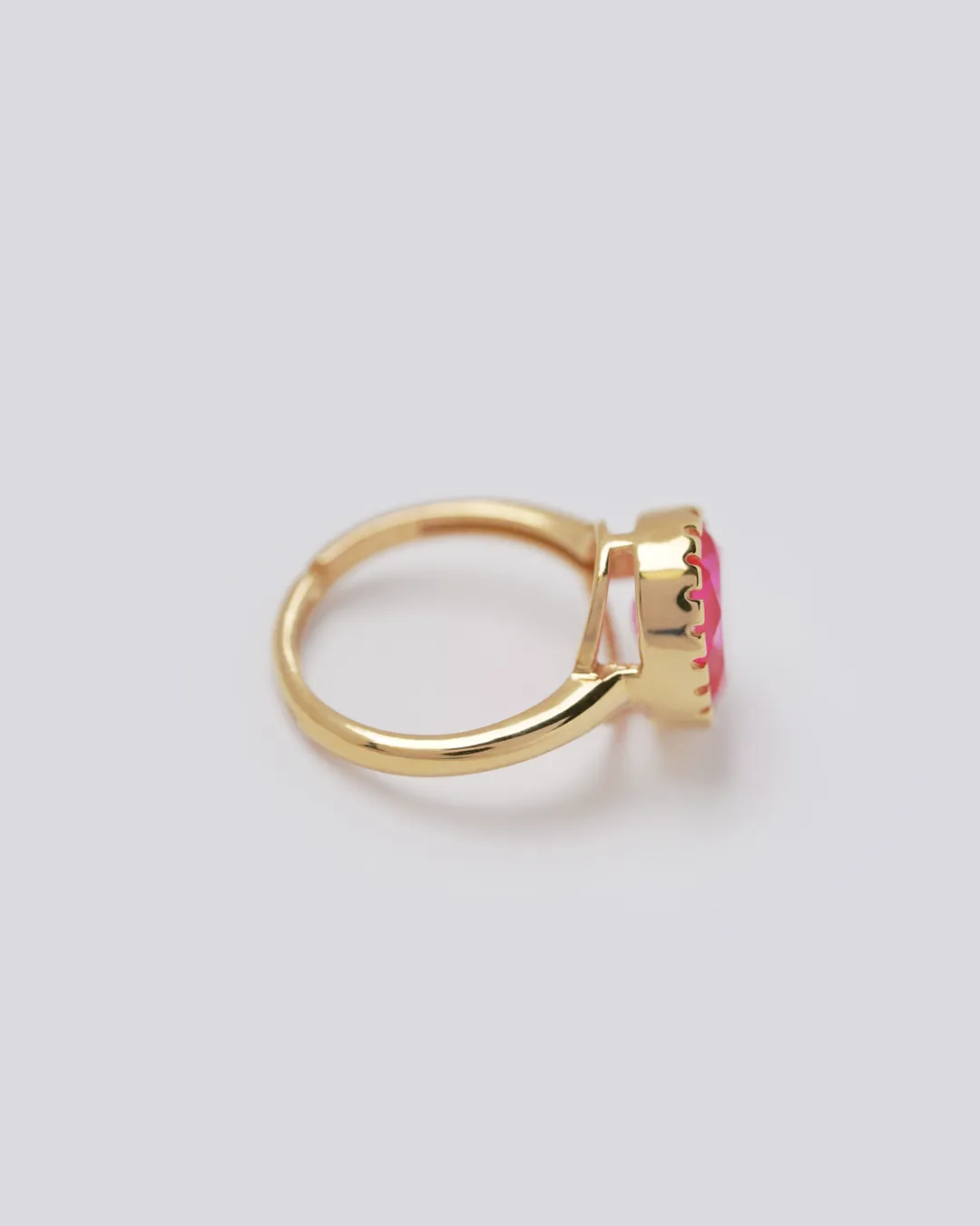 Pink Spinel Claw Ring