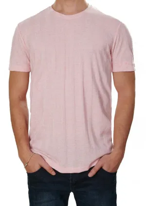 Pink Tonal Stripe Luxe Linen Tee