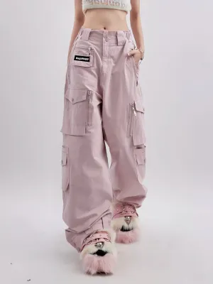 Pocket Decoration Wide Casual Pants