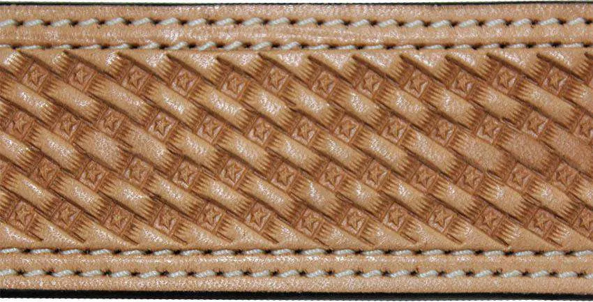 Ranger Basket Weave USA Leather Western Belt with 3/4" Buckle