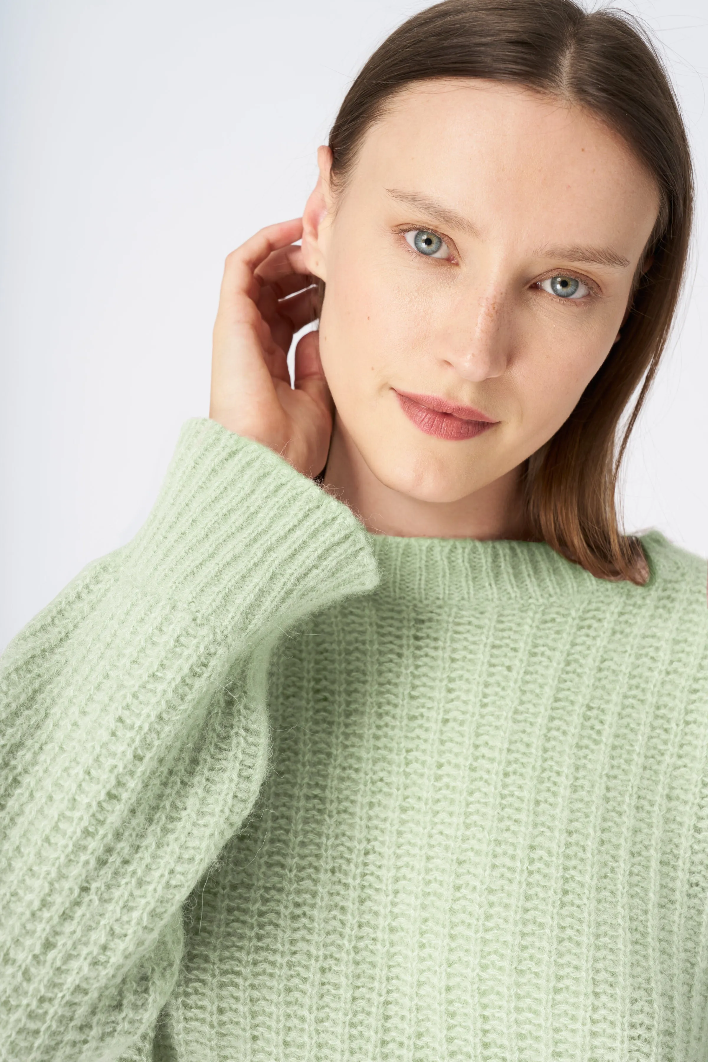 Ribbed Cashmere Blend Sweater