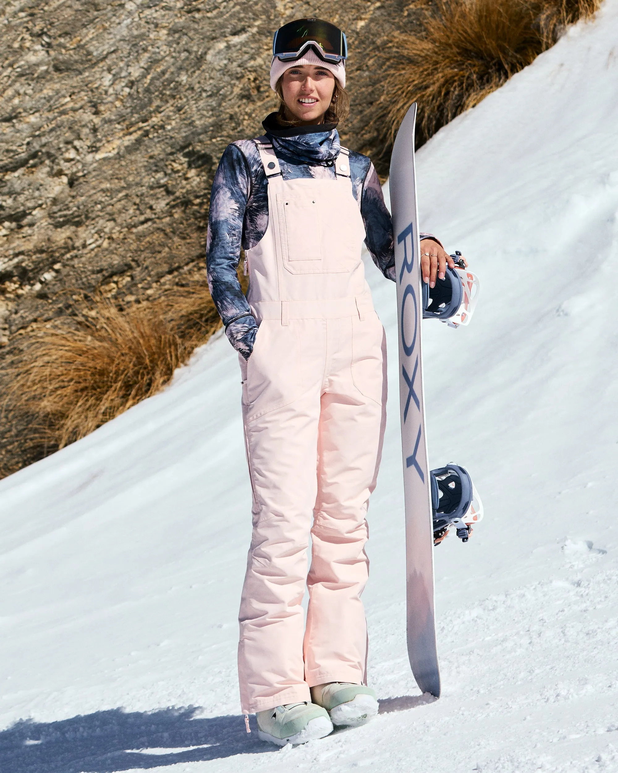 Rideout Bib Snow Pant - Pink Salt