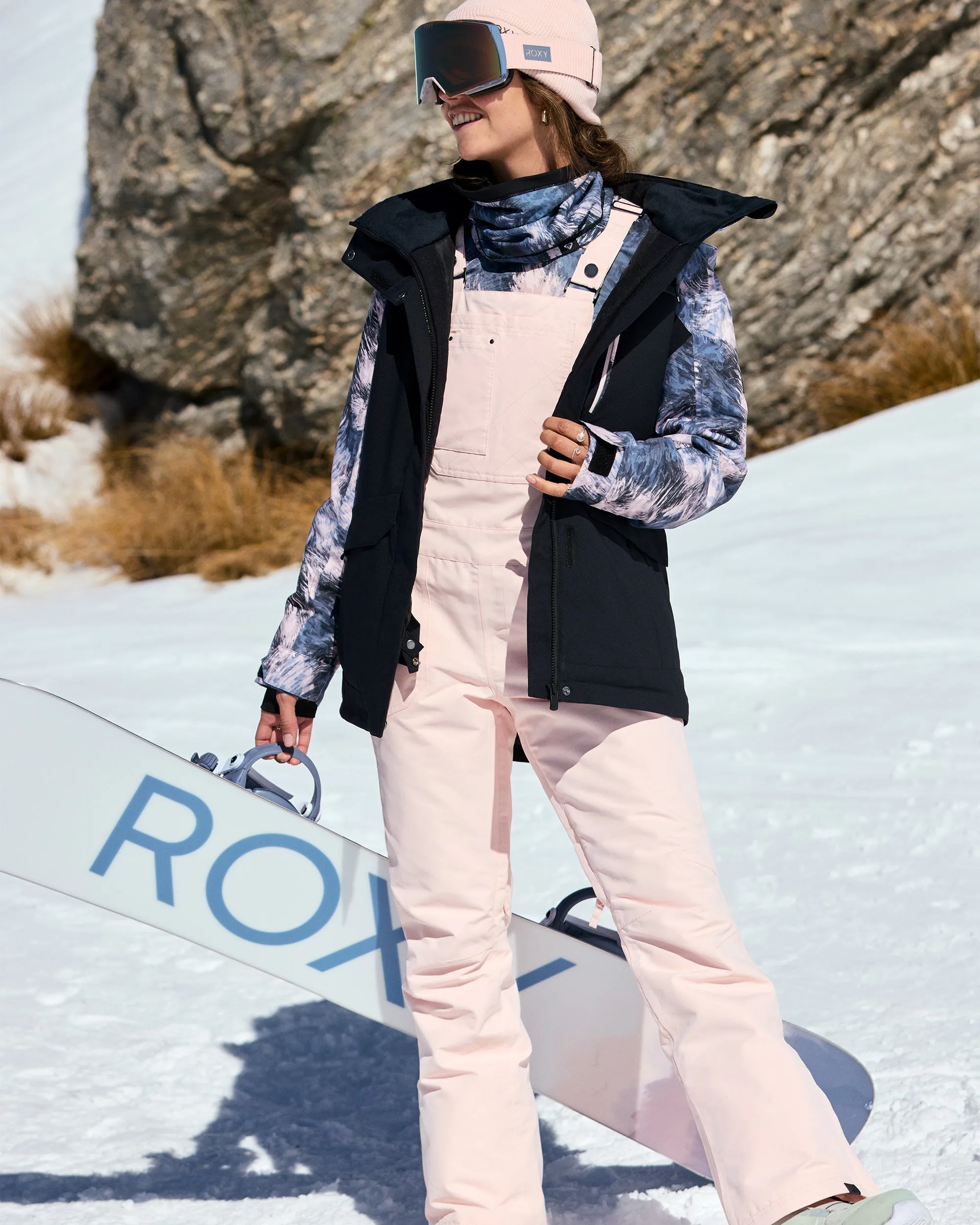 Rideout Bib Snow Pant - Pink Salt