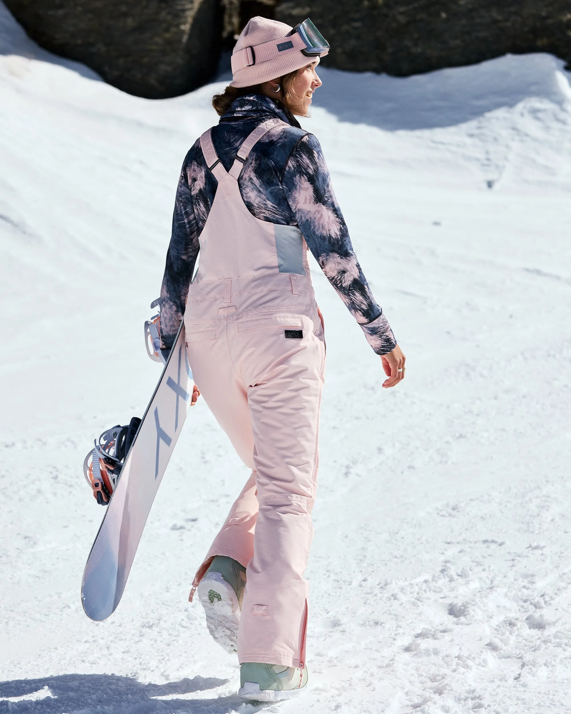 Rideout Bib Snow Pant - Pink Salt