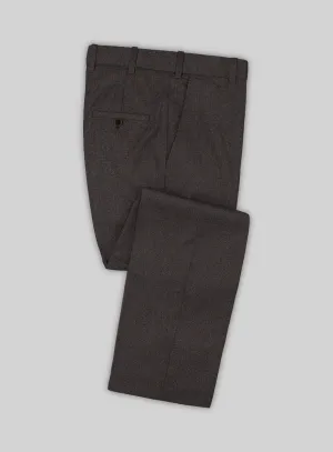 Scabal Tornado Twill Brown Wool Pants