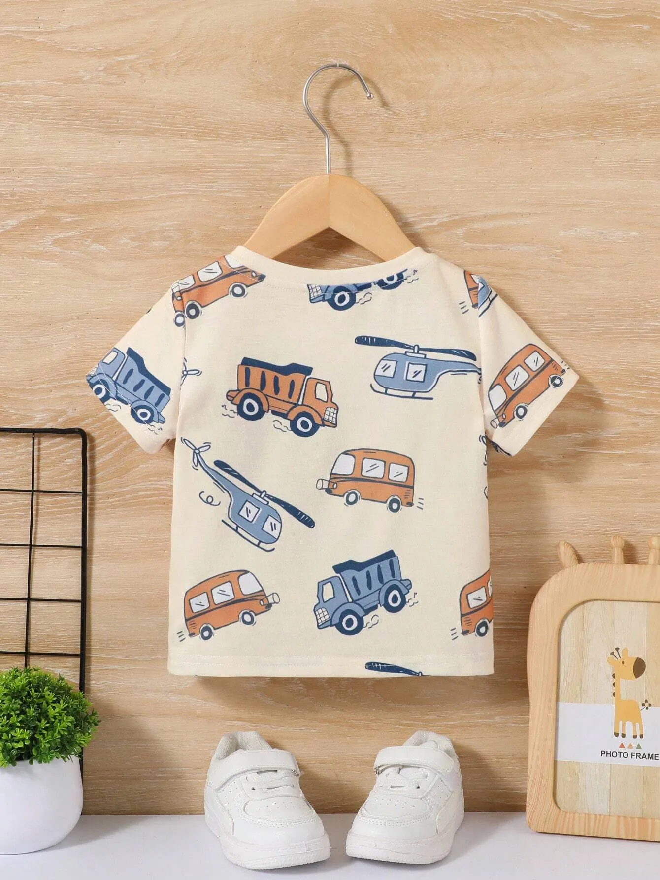 SHEIN Baby Boy Casual & Comfortable Car Pattern Top