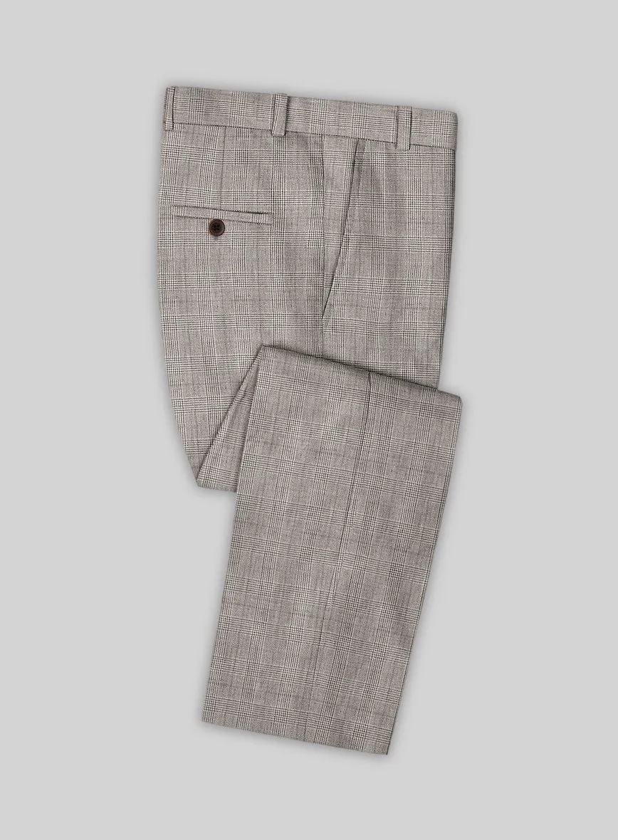 Solbiati Carre Brown Glen Linen Pants