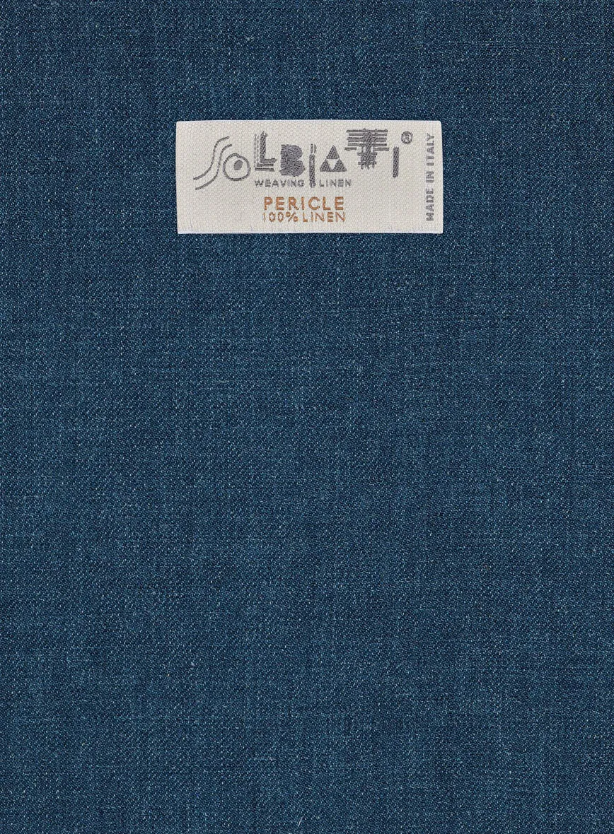 Solbiati Pericle Casa Blue Linen Pants