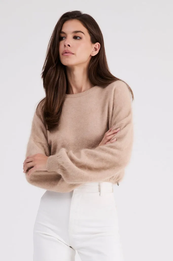 STEVIE CASHMERE SWEATER - LATTE