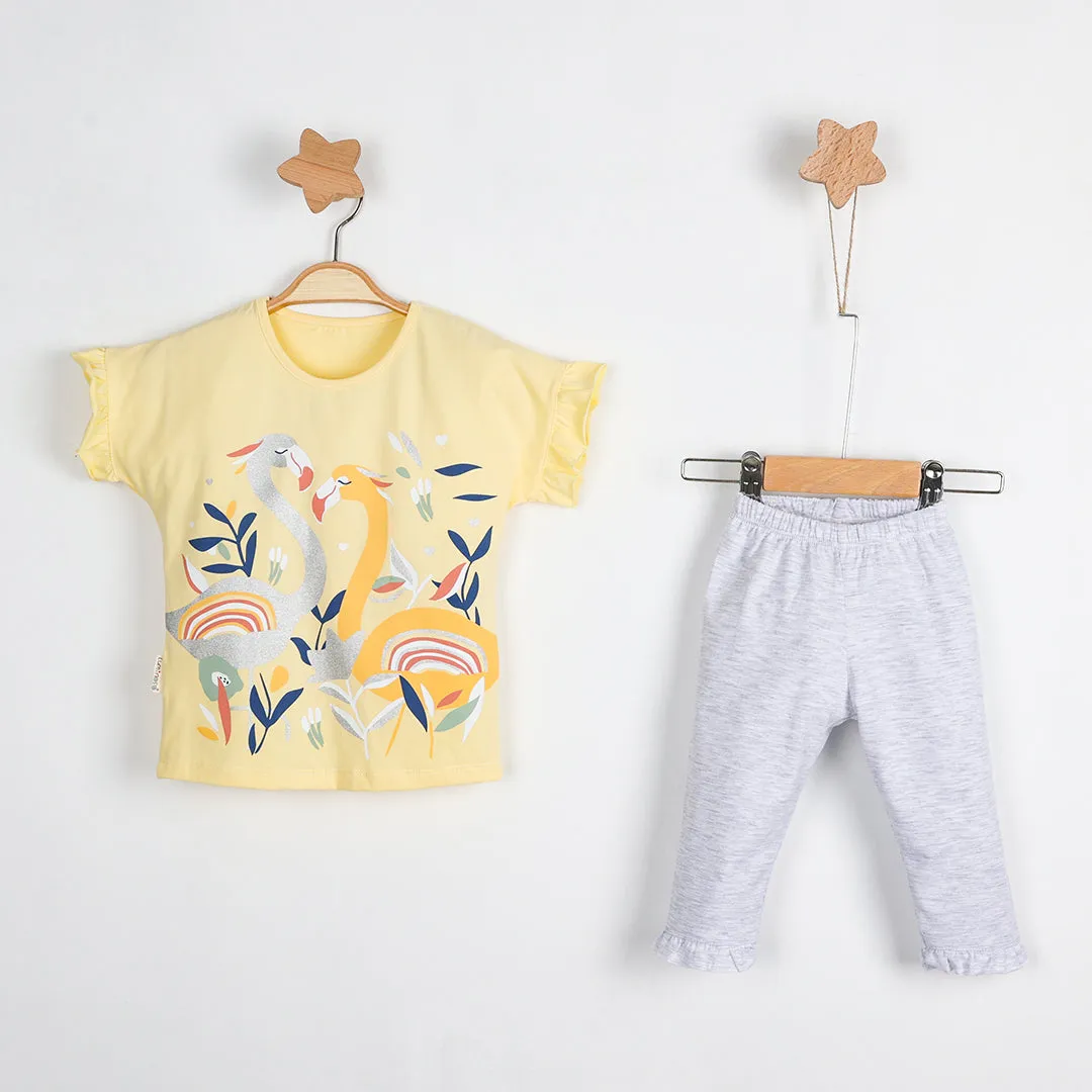 Swan Girl Casual Leggings Set