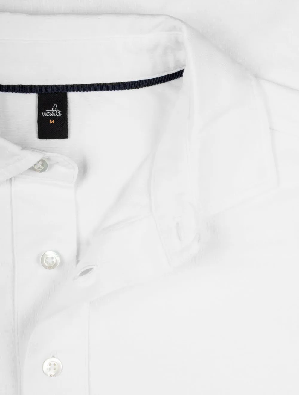 Tailored Jersey Poloshirt Pure White