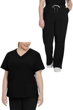 Urbane Performance Women's Tall Pants Scrub Set | Black